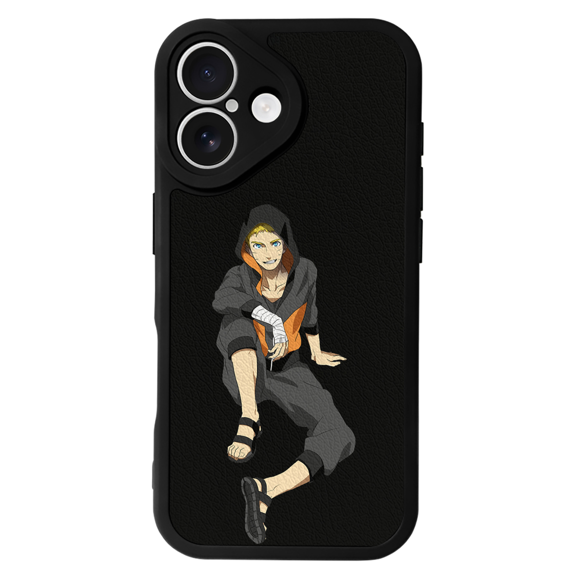 （画像用） NARUTO -ナルト- うずまき ナルト Uzumaki Naruto 【iPhone 16シリーズ対応】シリコンスマホケース（レザー調） 材質：シリコン